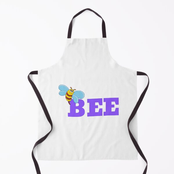 Item preview, Buzzing Letters - Cute Bee with Bold Purple "BEE" Word Art designed and sold by Love3Happy.
