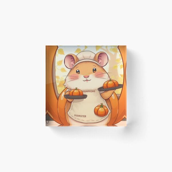 Item preview, Cute Hamster with Pumpkins – Warm Autumn Cozy T-Shirt designed and sold by ArmaanArts.