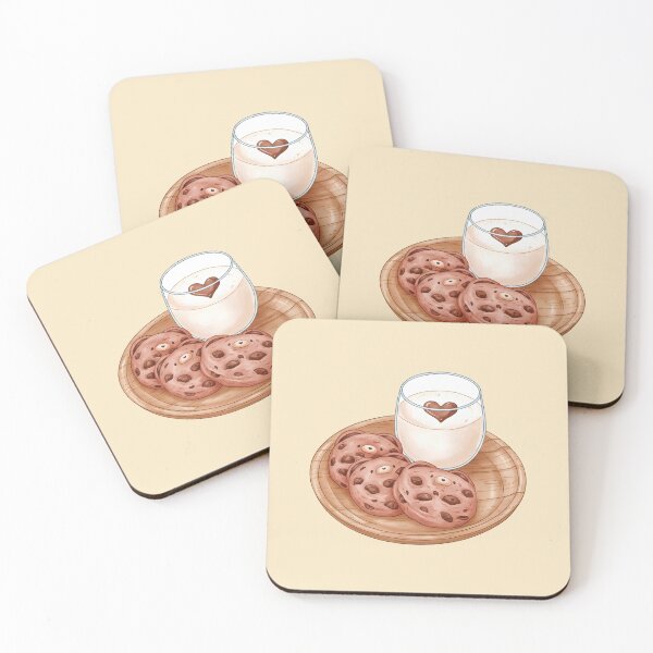 Item preview, Kawaii Bear Cookies and Milk Cozy Aesthetic Art designed and sold by cozy corner co. .
