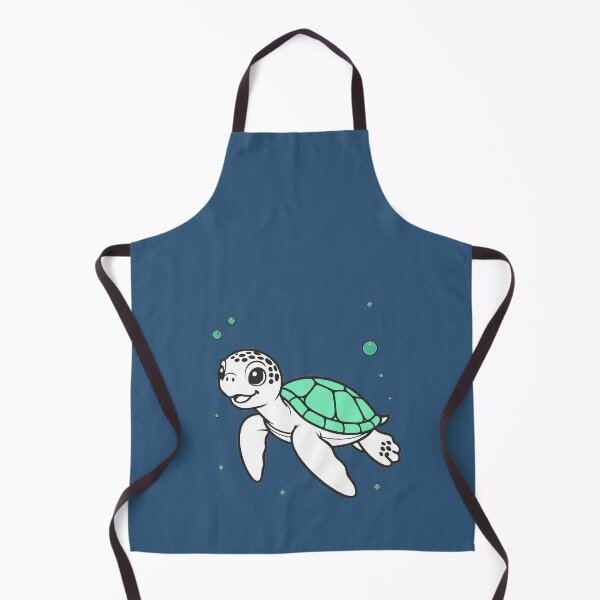 Item preview, Cute Sea Turtle Under The Sea - Desaturated Blue Ocean designed and sold by Beachy.