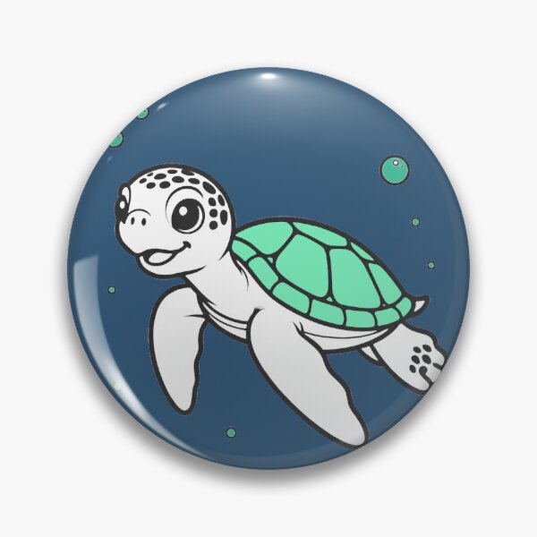 Item preview, Cute Sea Turtle Under The Sea - Desaturated Blue Ocean designed and sold by Beachy.