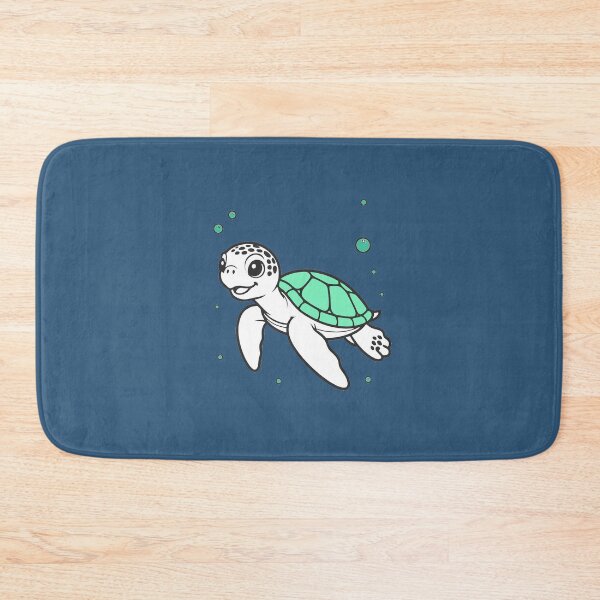 Item preview, Cute Sea Turtle Under The Sea - Desaturated Blue Ocean designed and sold by Beachy.