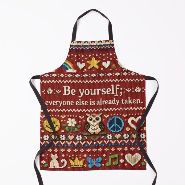 Item preview, Be Yourself knitting design with owl and rainbow designed and sold by Mauswohn.
