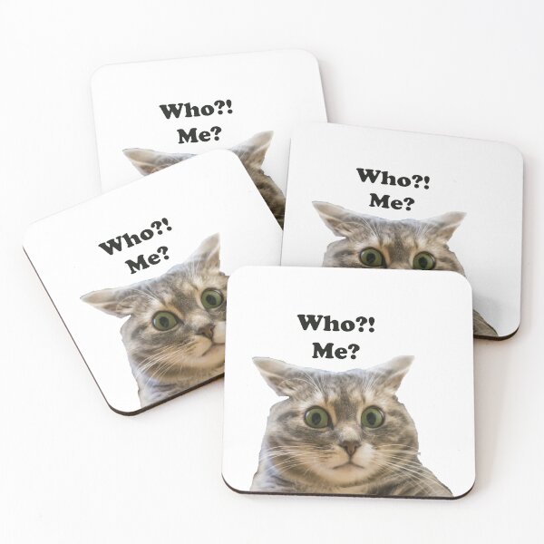Item preview, Who!? Me! Funny Cat Meme Sticker, Mug, T-Shirt designed and sold by BernArts.