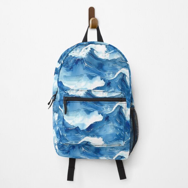 Item preview, Big, Bold Blue Japanese-Style Crashing Waves Abstract designed and sold by DEC02.