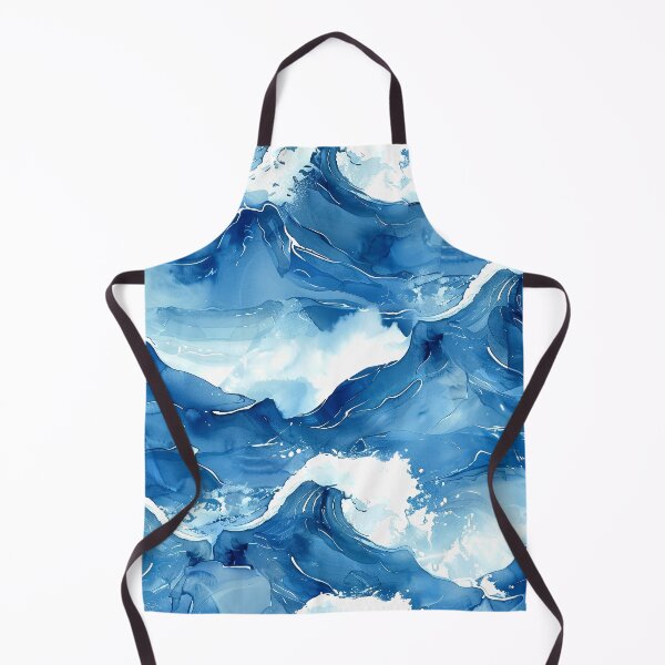 Item preview, Big, Bold Blue Japanese-Style Crashing Waves Abstract designed and sold by DEC02.