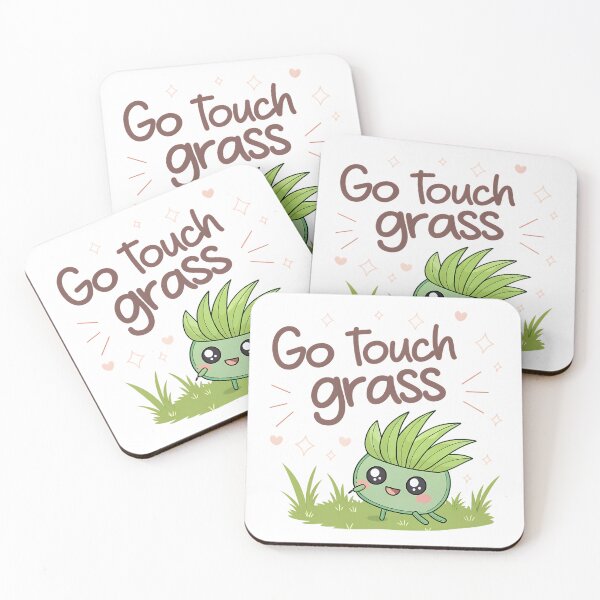 Item preview, Go Touch Grass (Cute Nature Meme) designed and sold by Neural-canvas.