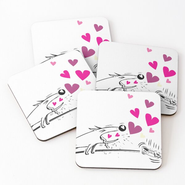 Item preview, Cartoon illustration of a Dog barking love hearts. designed and sold by Dani Vittz.