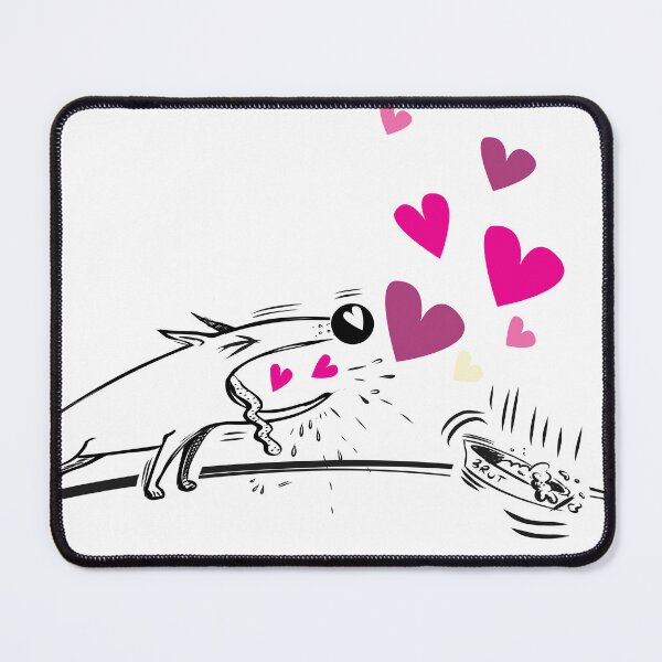 Item preview, Cartoon illustration of a Dog barking love hearts. designed and sold by Dani Vittz.
