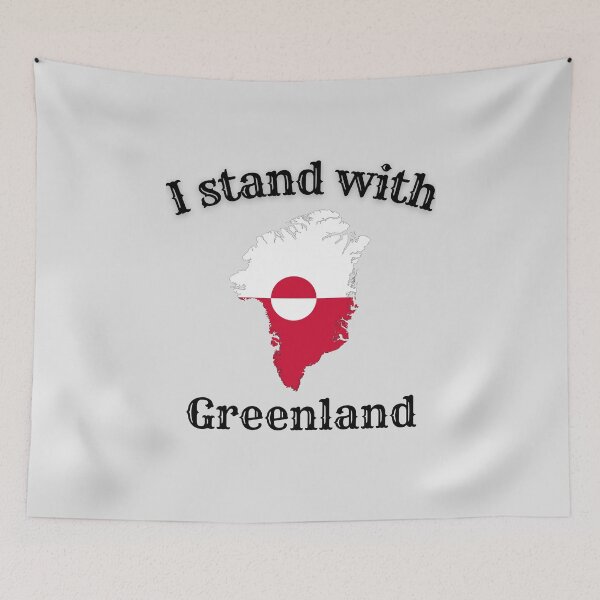Item preview, I Stand With Greenland Map Flag - Arctic Heritage & Pride designed and sold by Basma Store.