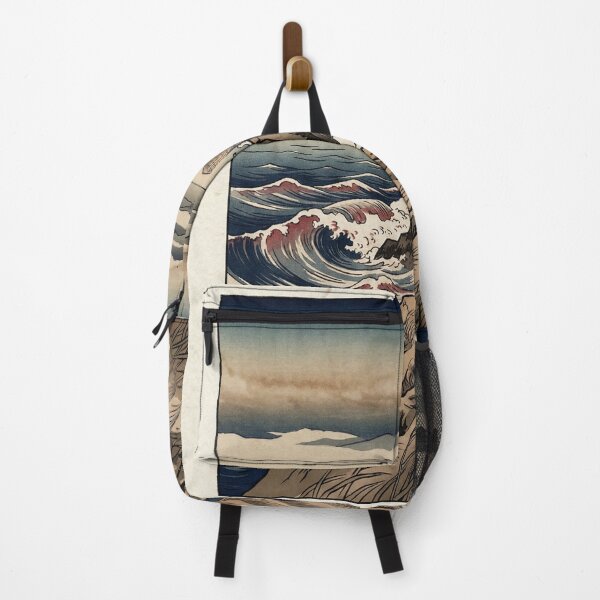 Item preview, Ukiyo-e Traveler by the Sea Japanese Woodblock Style designed and sold by RetroJapanCo.