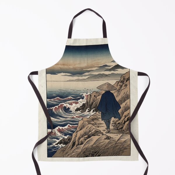 Item preview, Ukiyo-e Traveler by the Sea Japanese Woodblock Style designed and sold by RetroJapanCo.