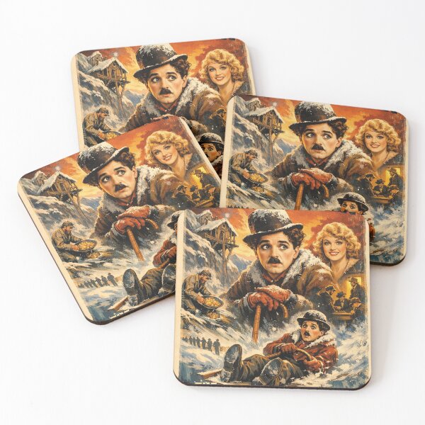 Item preview, Charlie Chaplin The Gold Rush – Vintage Movie Poster Design designed and sold by Mauswohn.
