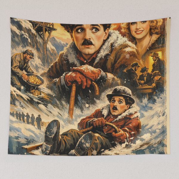 Item preview, Charlie Chaplin The Gold Rush – Vintage Movie Poster Design designed and sold by Mauswohn.