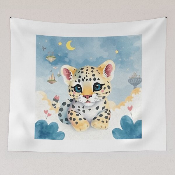 Item preview, Watercolor Clouded Leopard Fantasy designed and sold by sharon1210.