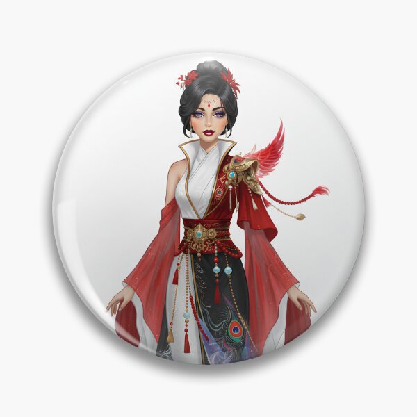 Item preview, A woman in a black, white, and red outfit. designed and sold by KwangCB.