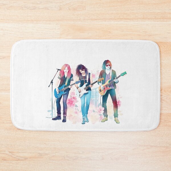 Item preview, Pastel Rock Band with Floral Watercolor Art designed and sold by sharon1210.