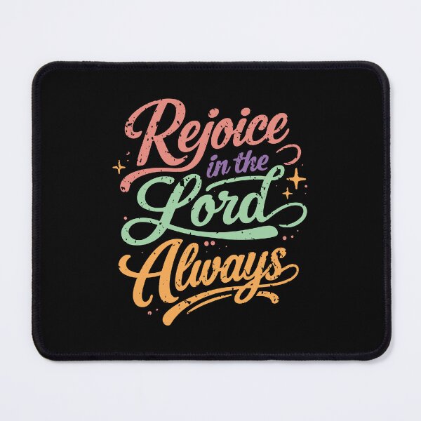 Item preview, Rejoice in the Lord Always – Colorful Christian Scripture Typography Design designed and sold by Verse & Vibes.