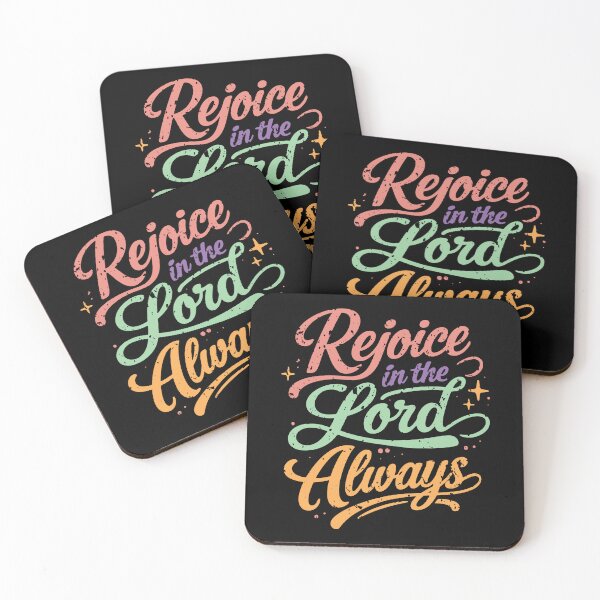 Item preview, Rejoice in the Lord Always – Colorful Christian Scripture Typography Design designed and sold by Verse & Vibes.