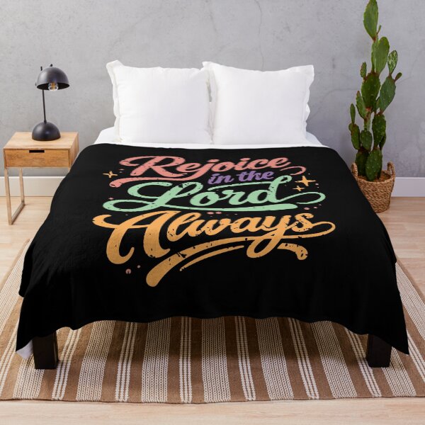 Item preview, Rejoice in the Lord Always – Colorful Christian Scripture Typography Design designed and sold by Verse & Vibes.