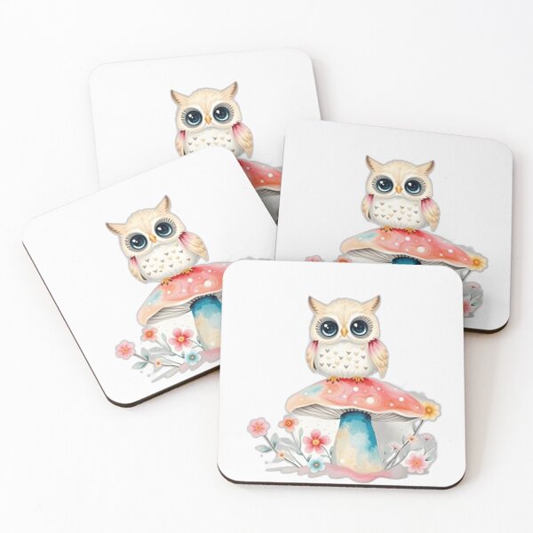 Item preview, Playful Meowl on Pastel Mushroom designed and sold by sharon1210.
