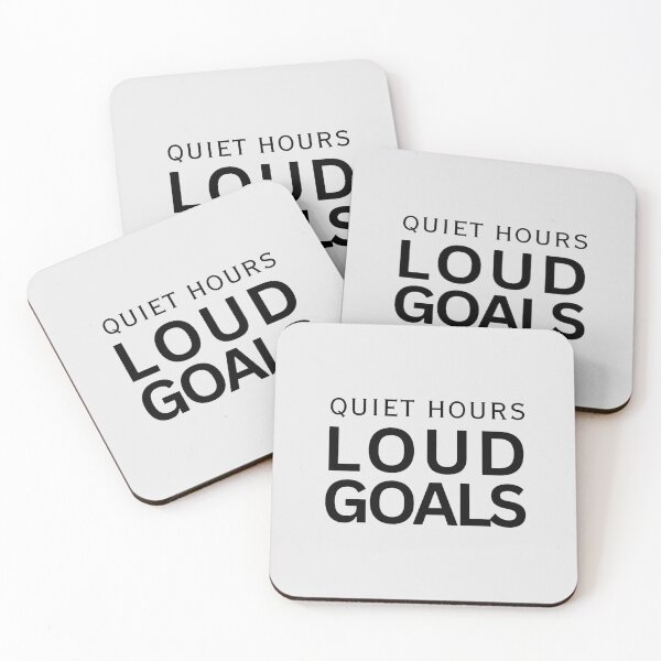 Item preview, Quiet Hours, Loud Goals – Bold Black Typography designed and sold by alaa9898.