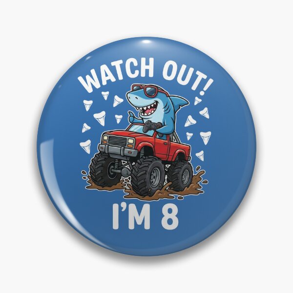 Item preview, Watch Out Im 8 Gamer Shark Monster Truck Birthday Boy designed and sold by AdyKurniawan.