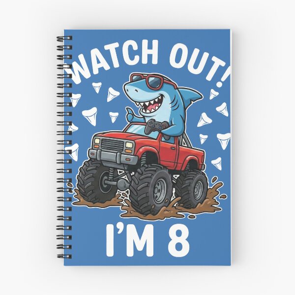 Item preview, Watch Out Im 8 Gamer Shark Monster Truck Birthday Boy designed and sold by AdyKurniawan.