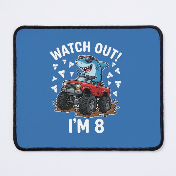 Item preview, Watch Out Im 8 Gamer Shark Monster Truck Birthday Boy designed and sold by AdyKurniawan.