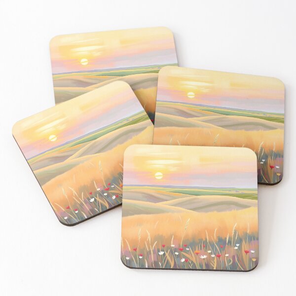 Item preview, Nebraska Rolling Plains Pastel Landscape designed and sold by sharon1210.
