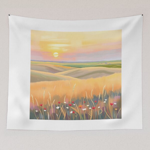 Item preview, Nebraska Rolling Plains Pastel Landscape designed and sold by sharon1210.