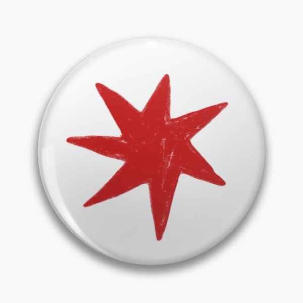 Item preview, Red Star Starburst Geometric Drawing *~ designed and sold by sulfxric.