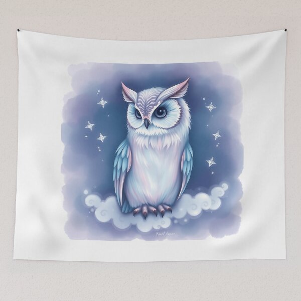 Item preview, Iridescent Meowl with Lavender and Teal Fur designed and sold by sharon1210.