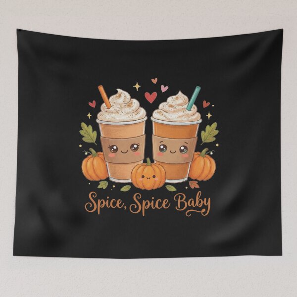 Item preview, Spice Spice Baby Cute Pumpkin Spice Latte Fall Coffee Pun designed and sold by AdyKurniawan.
