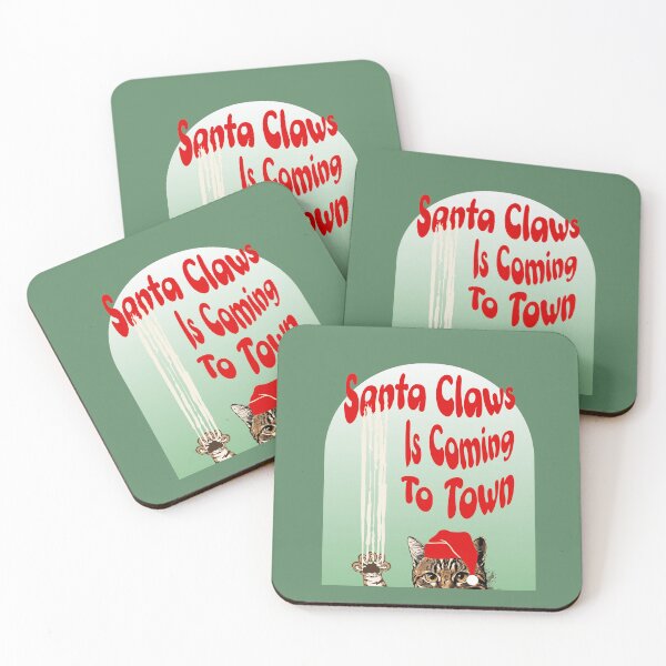 Item preview, Santa Claws is Coming to Town Funny Christmas Cat designed and sold by Sachie's Studio.