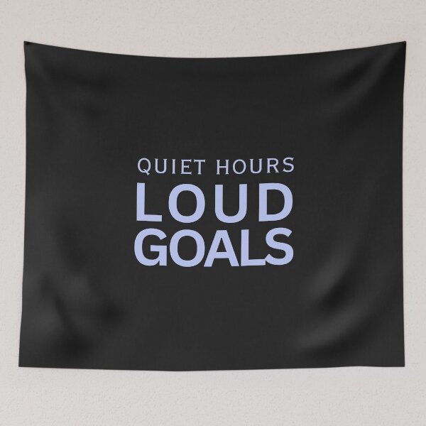 Item preview, Quiet Hours, Loud Goals – Light Blue Aesthetic Quote designed and sold by alaa9898.