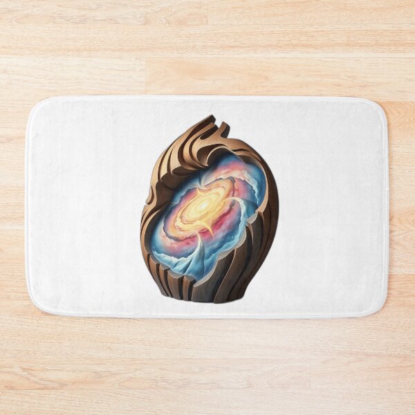 Item preview, Galaxy-Inspired Wooden Sculpture with Watercolor designed and sold by sharon1210.