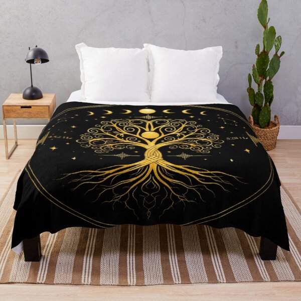 Item preview, Sacred Tree of Life Gold Art – 432Hz & 528Hz Healing Frequencies, Spiritual Wall Art, Mystic Sacred Geometry Design designed and sold by MonaRose_Art.
