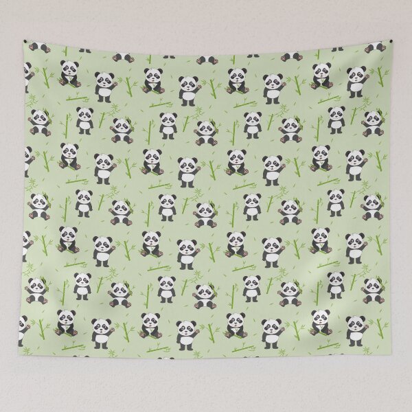 Item preview, Cute Pandas Bamboo Kawaii Animals Pattern designed and sold by idovedesign.