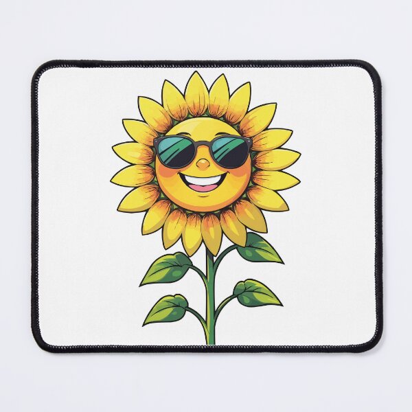 Item preview, Cheerful Sunflower Illustration – Happy Cartoon Sunflower Art designed and sold by PrithviApparels.