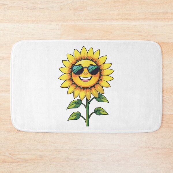 Item preview, Cheerful Sunflower Illustration – Happy Cartoon Sunflower Art designed and sold by PrithviApparels.