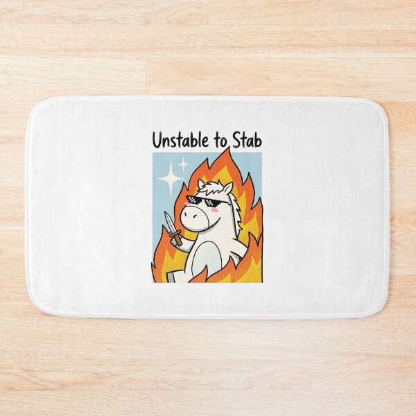 Item preview, Unstable to Stab Funny Horse Meme designed and sold by AdyKurniawan.
