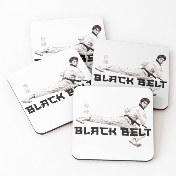 Item preview, Black Belt – Flying Side Kick Martial Arts Illustration designed and sold by SearsCreative.