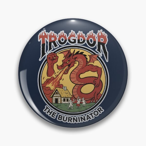 Item preview, Trogdor The Burninator Retro Dragon Illustration designed and sold by EchoPrint Co..