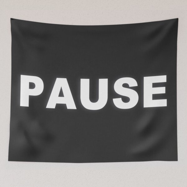 Item preview, PAUSE — White Minimal Bold Type Statement designed and sold by WORDPAUSE.