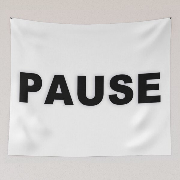 Item preview, PAUSE — Black Minimal Bold Type Statement designed and sold by WORDPAUSE.