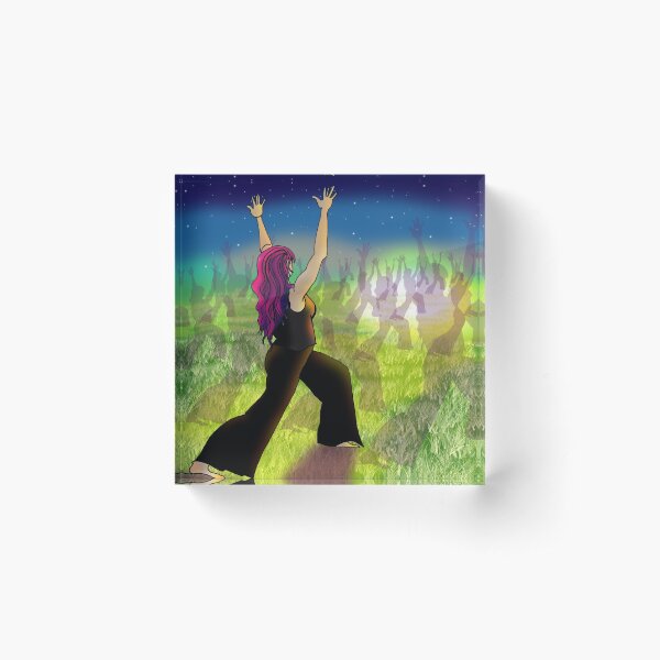 Morning Tia Chi, Yoga, Qigong and Meditation Acrylic Block