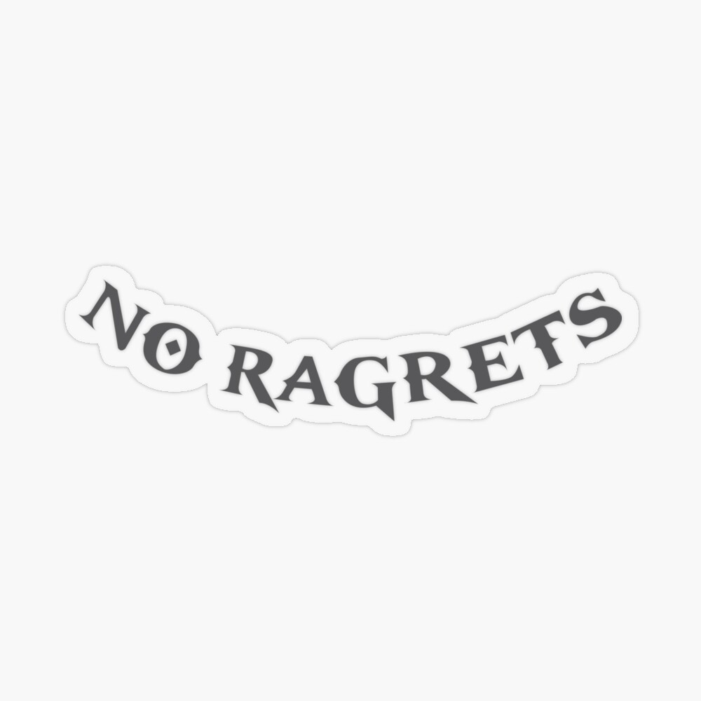 No Ragrets Mispelled Regrets Tattoo Rectangular Sticker | Zazzle | No  regrets tattoo, Dope tattoos for women, Custom stickers