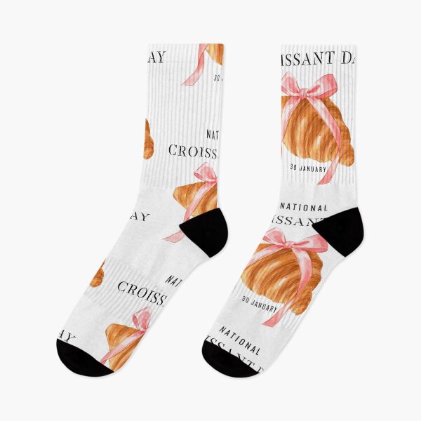 Item preview, National Croissant Day January 30 Watercolor Pastry designed and sold by Whimsy Works.