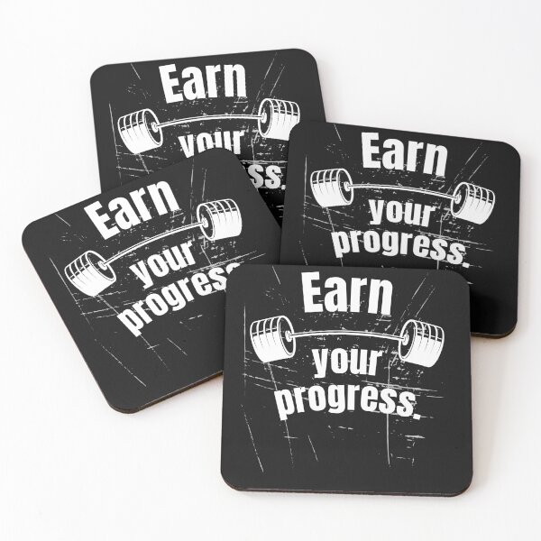 Item preview, Earn your progress. Gym Fitness Motivation Quote designed and sold by TeeArtWorld.